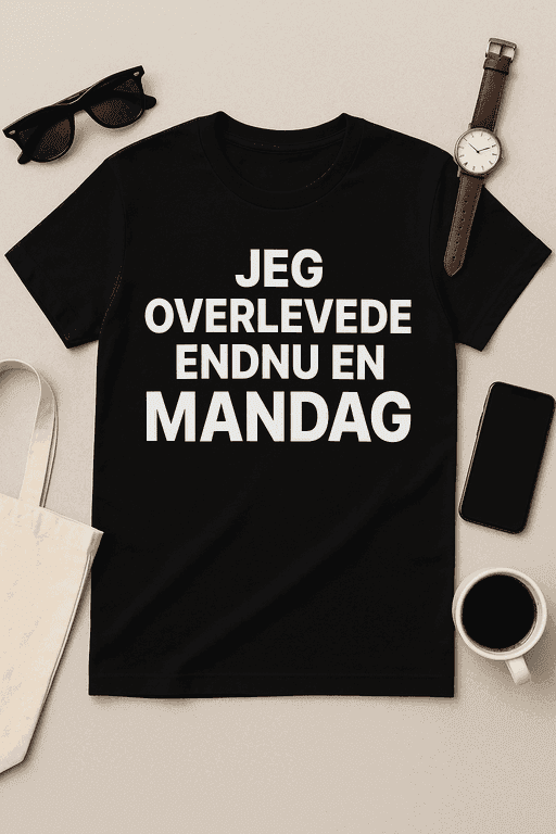 Jeg Overlevede Endnu En Mandag - T-shirt