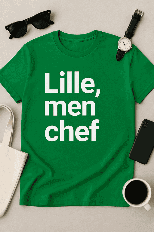 Lille, men chef - Sjov T-shirt
