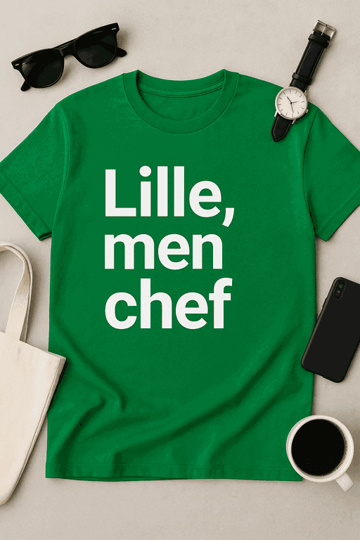 Lille, men chef - Sjov T-shirt