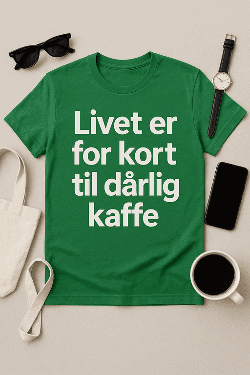 Livet er for kort til dårlig kaffe - T-shirt