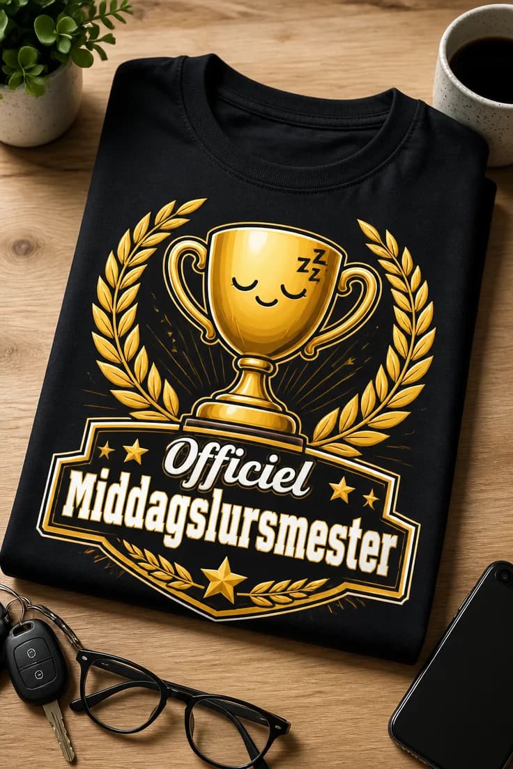 T-shirt med Officiel middagslursmester