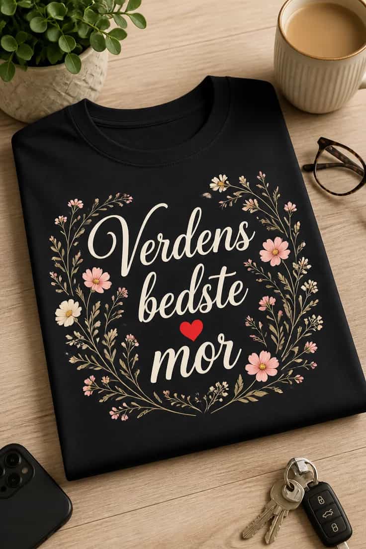 Mor-T-shirt med Verdens bedste mor