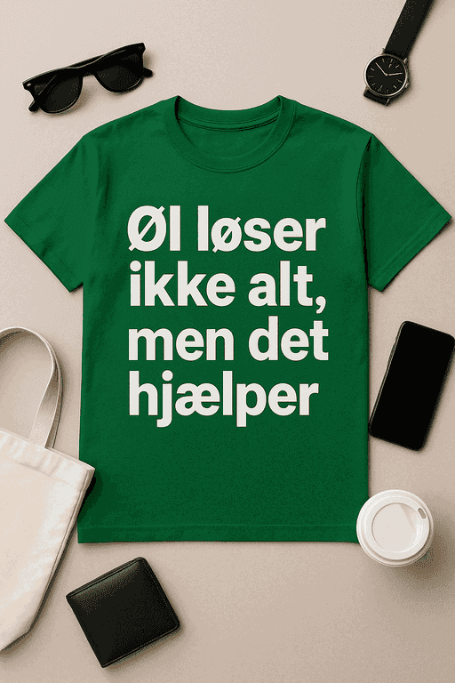 Ăl løser ikke alt, men det hjĂŚlper - T-shirt