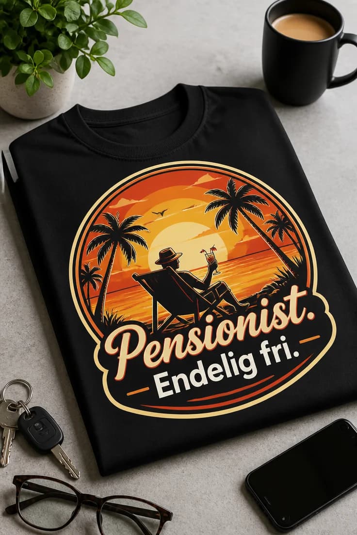 Pensionist-T-shirt – Pensionist. Endelig fri.