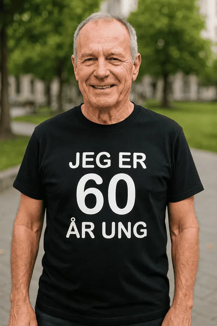 Sjov t-shirt 60 år ung