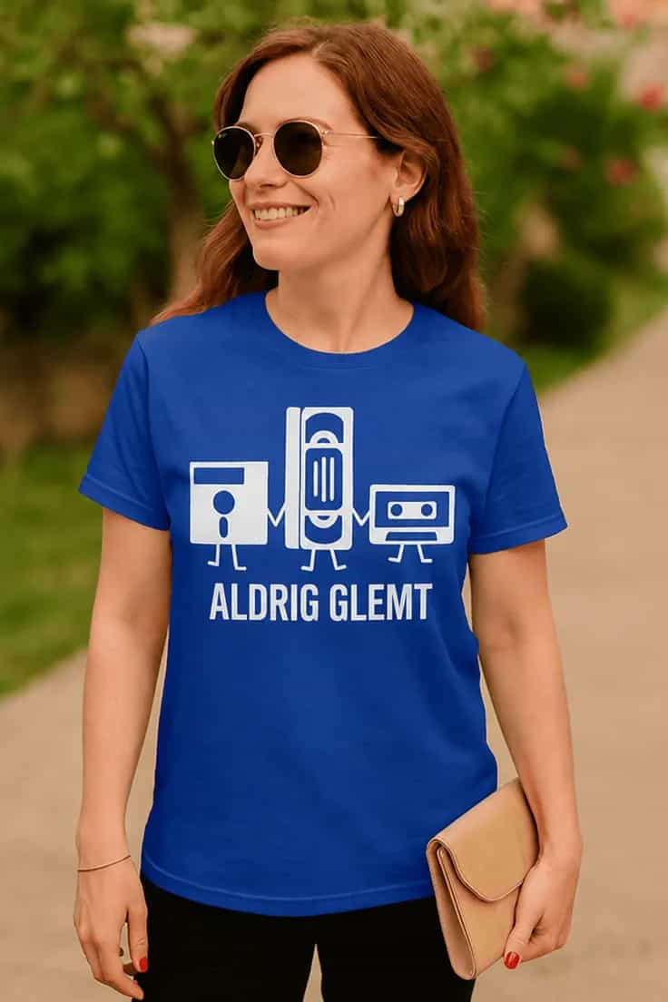 Sjov t-shirt Aldrig glemt – ALDRIG GLEMT