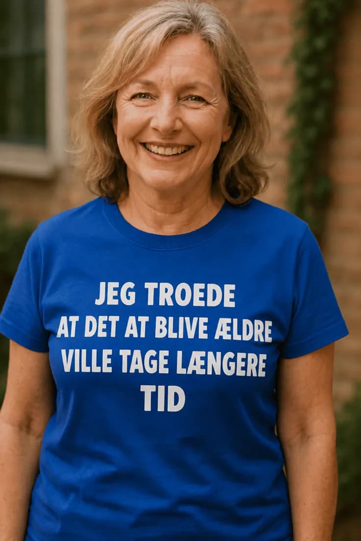 Sjov t-shirt med alternativt aldringsmotiv