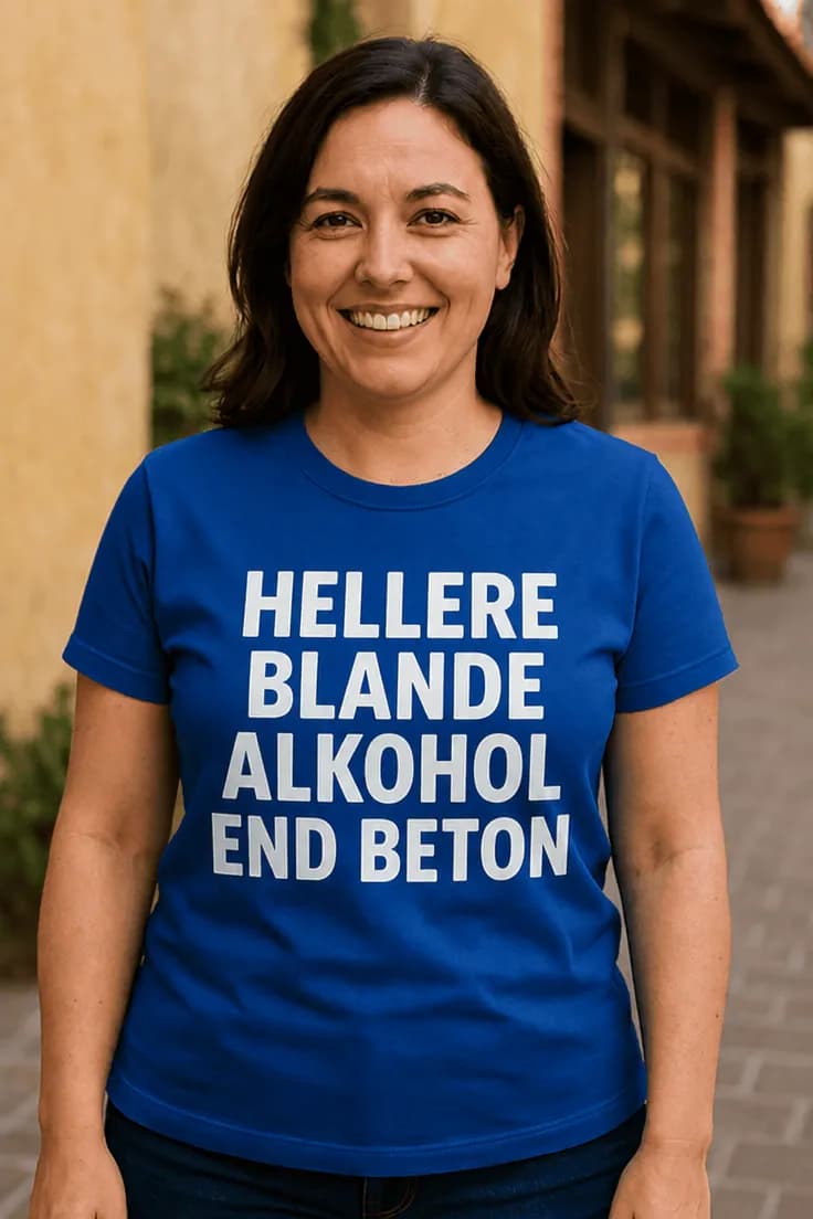 Sjov t-shirt Alkohol frem for beton