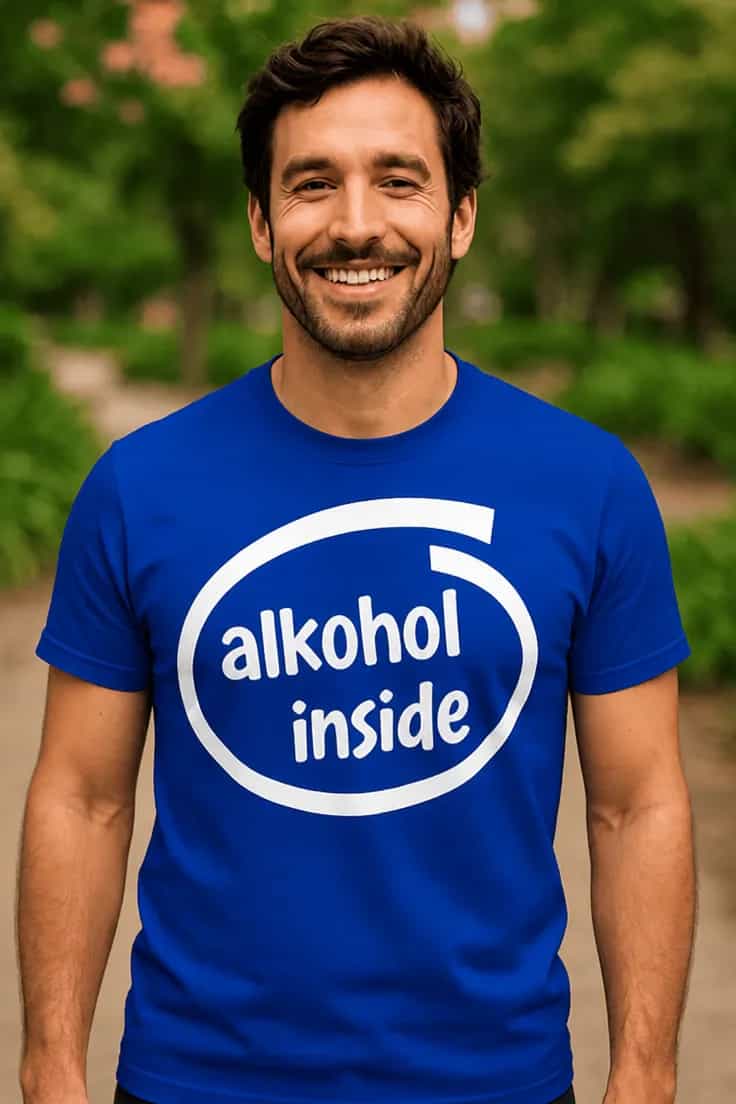 Sjov t-shirt Alkohol inside