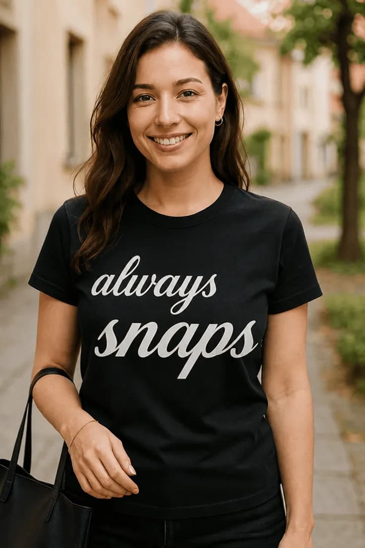 Sjov t-shirt Always snaps - always snaps