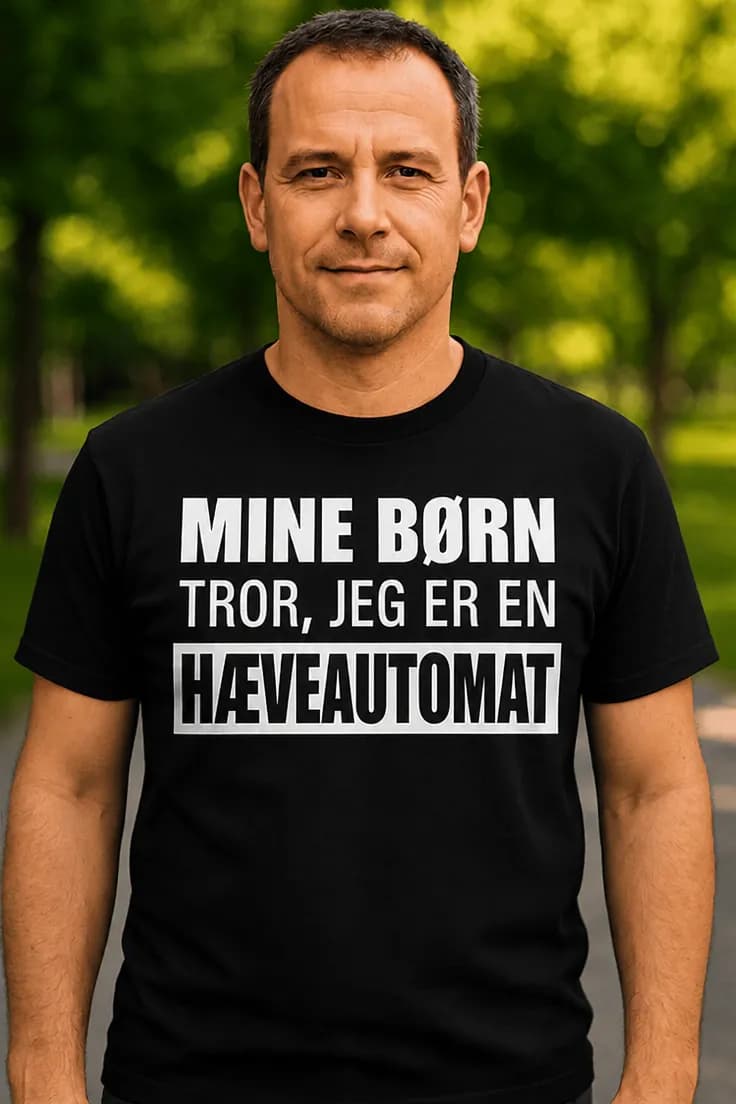 Sjov t-shirt Børn tror jeg er hæveautomat