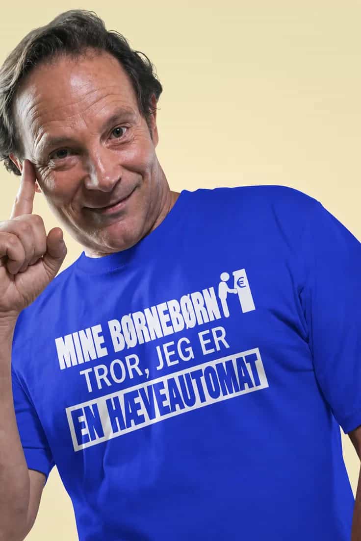 Sjov t-shirt Børnebørn tror jeg er hÌveautomat