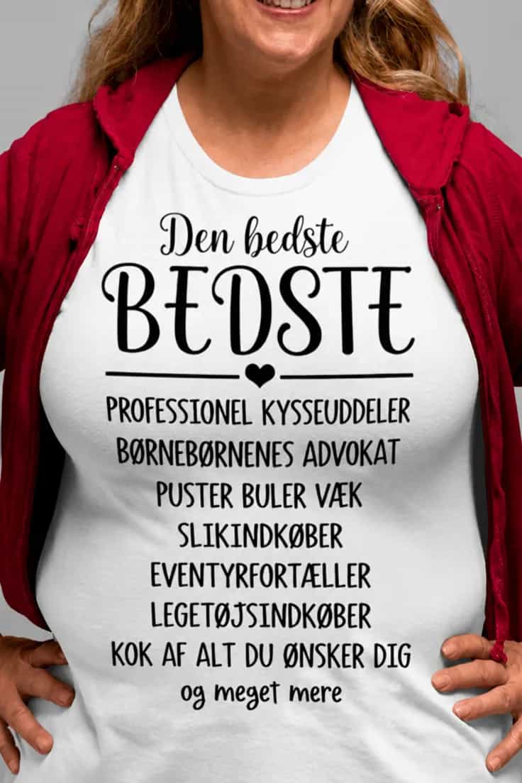 Sjov t-shirt Bedste bedstemor liste - Den bedste