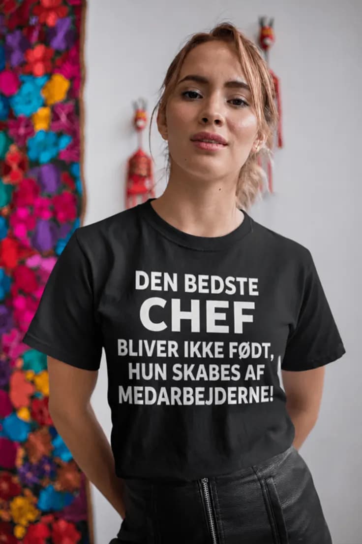 Sjov t-shirt Bedste chef – DEN BEDSTE CHEF
