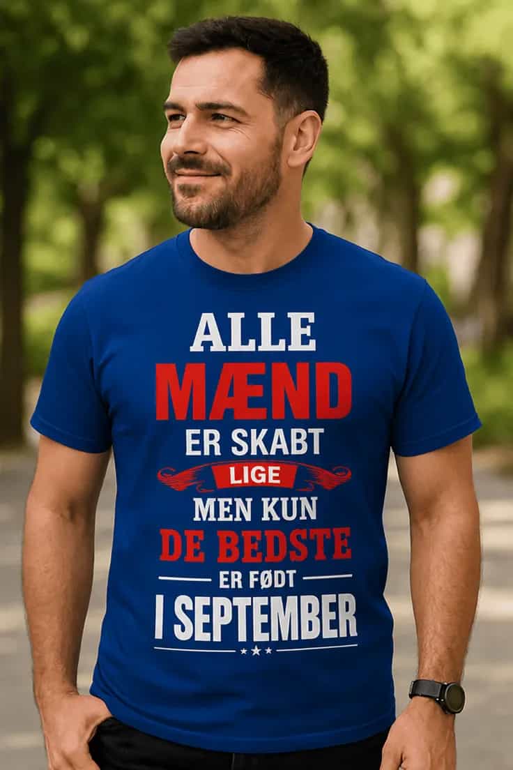 T-shirt Bedste født i ønsket måned