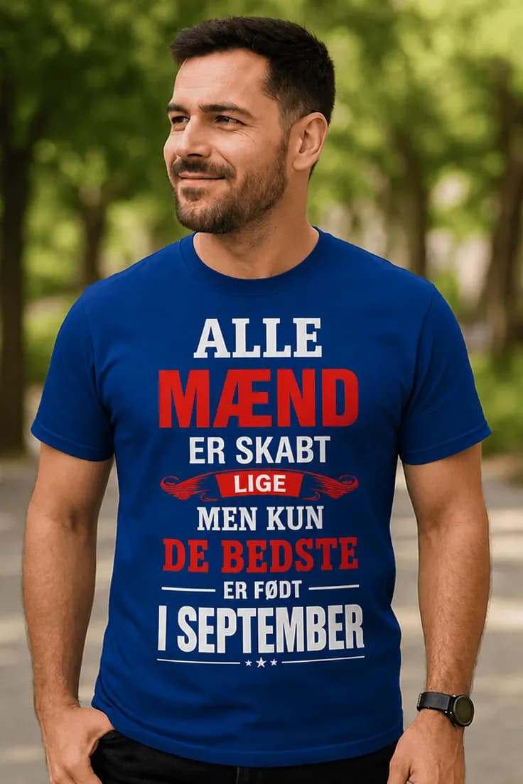 T-shirt Bedste født i ønsket måned