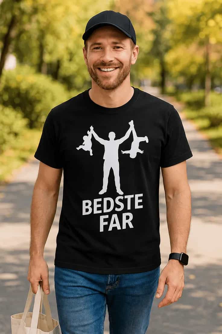 Sjov t-shirt bedste far med børn â BEDSTE FAR