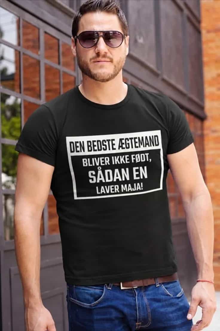 Sjov t-shirt Bedste ægtemand med navn