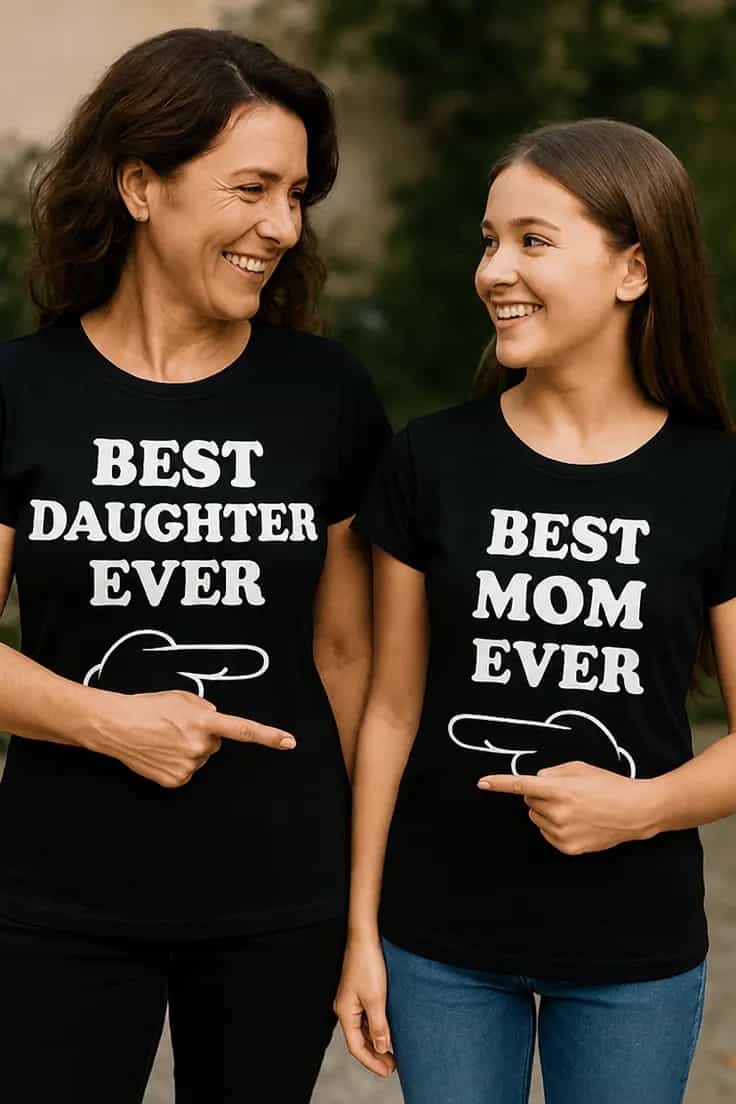 Sjov t-shirt Bedste mor og datter sæt