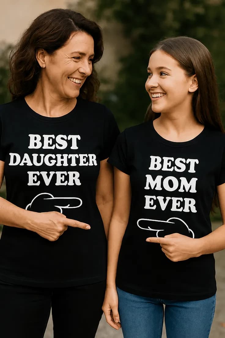 Sjov t-shirt Bedste mor og datter sæt