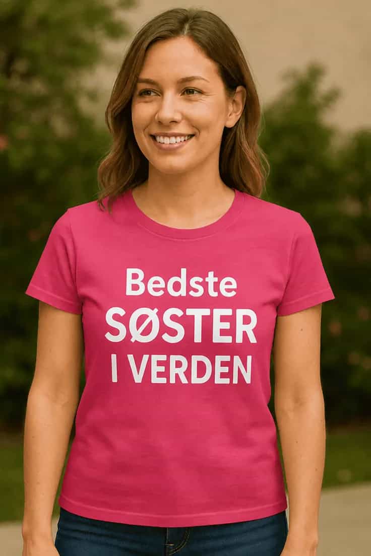 Sjov t-shirt Bedste søster – Bedste SØSTER I VERDEN