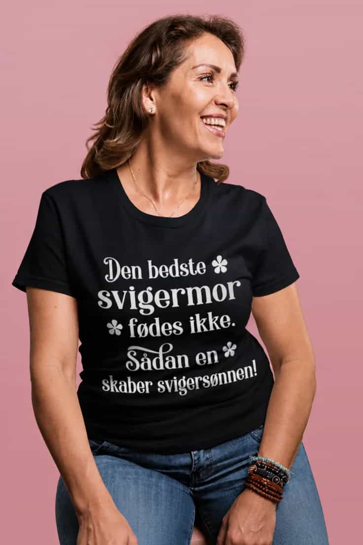Sjov t-shirt Bedste svigermor lavet af svigersøn