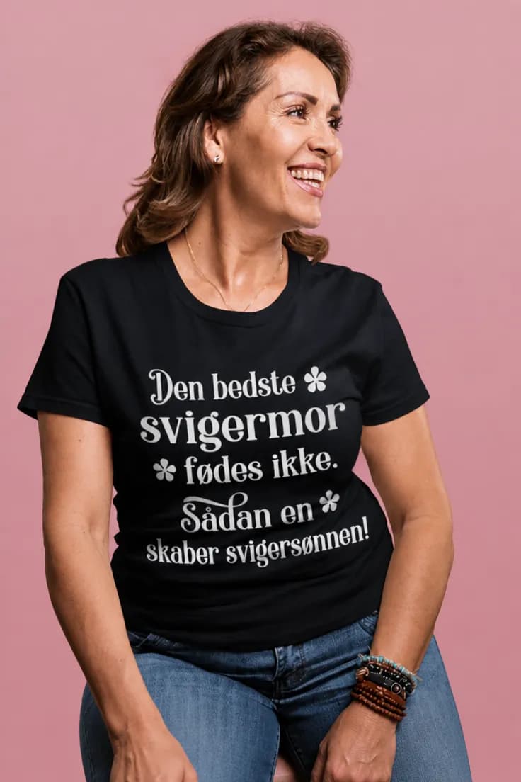 Sjov t-shirt Bedste svigermor lavet af svigersøn