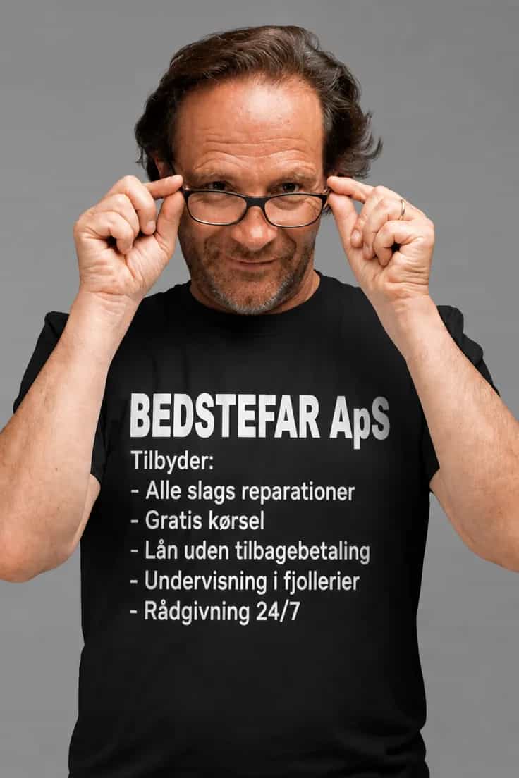 Sjov t-shirt Bedstefar ApS â BEDSTEFAR ApS