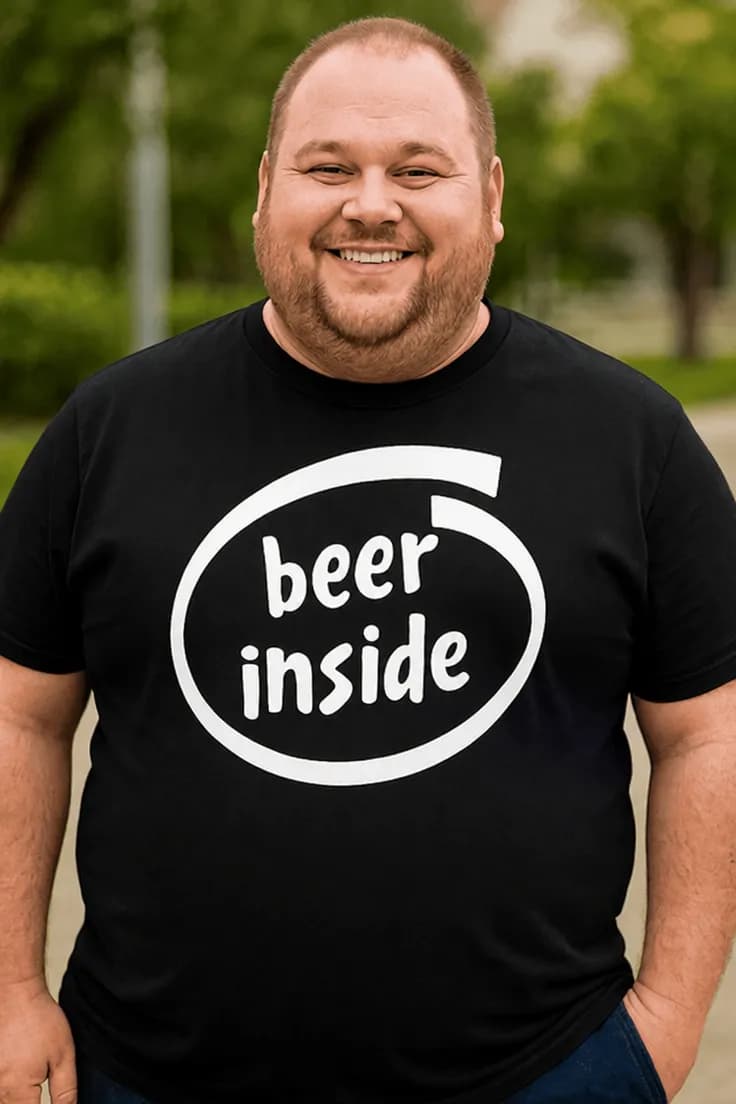 Sjov t-shirt beer inside - beer inside