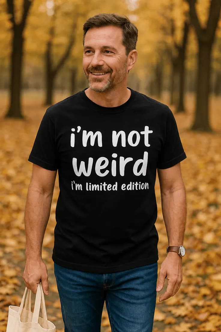 Sjov t-shirt Begrænset oplag - i'm not weird