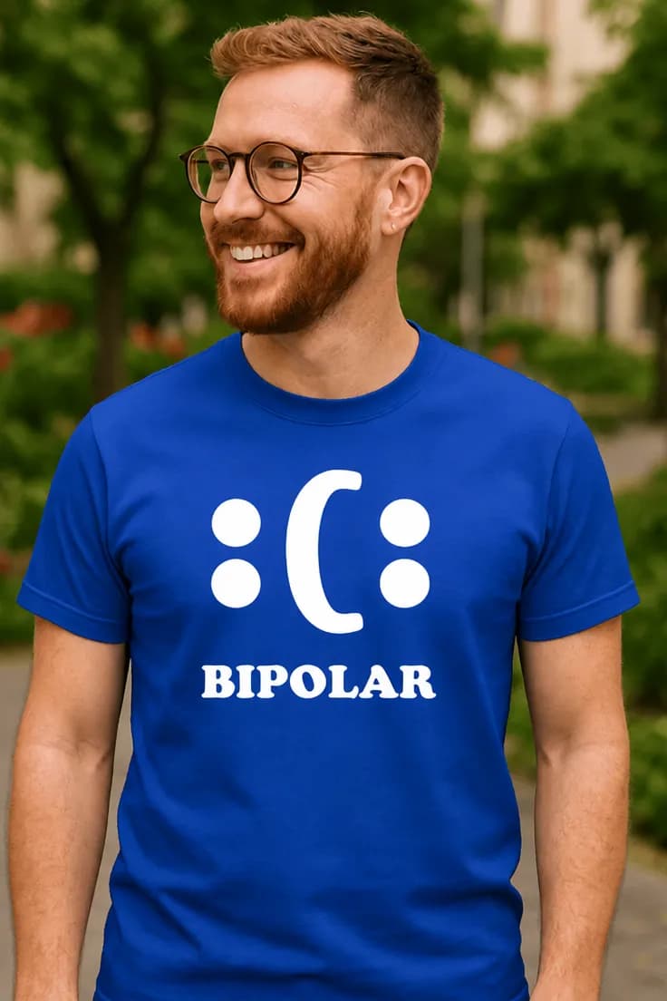 Sjov t-shirt Bipolar – BIPOLAR