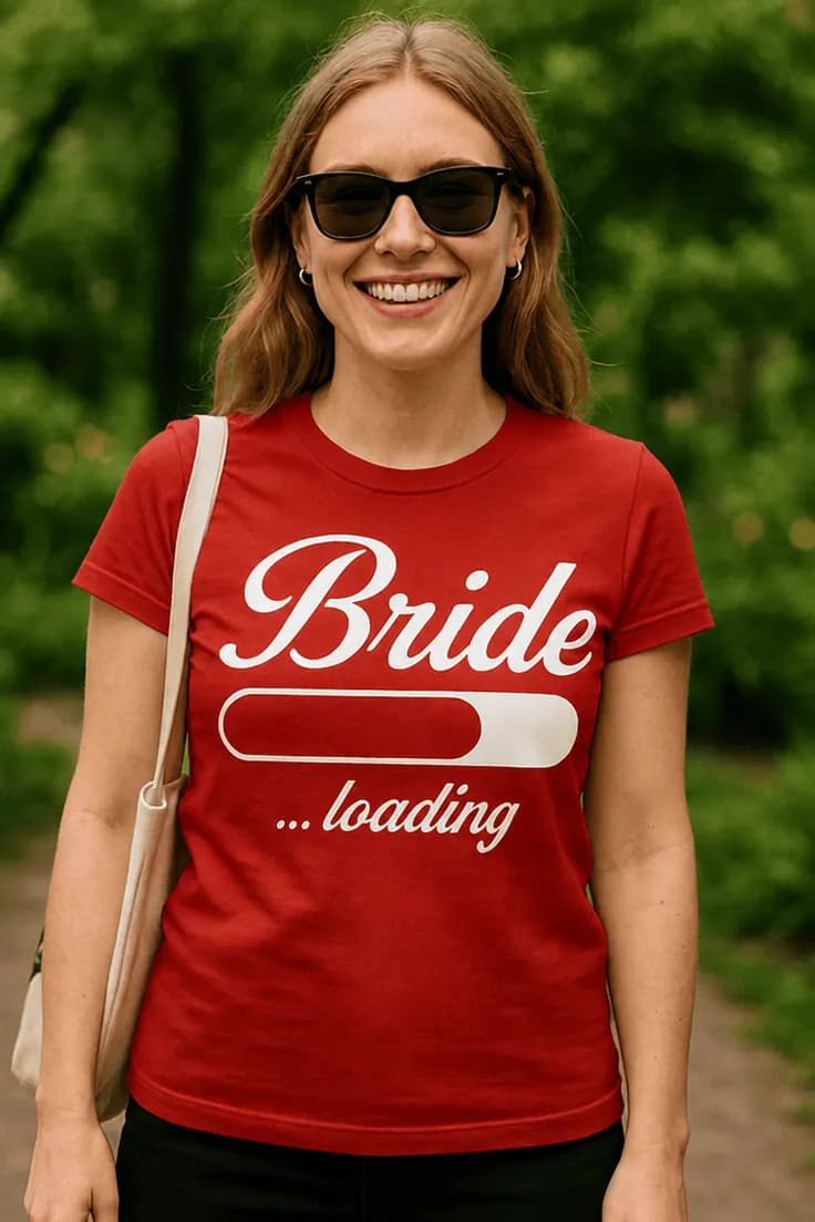 Sjov t-shirt Brud loading – Bride ...loading.