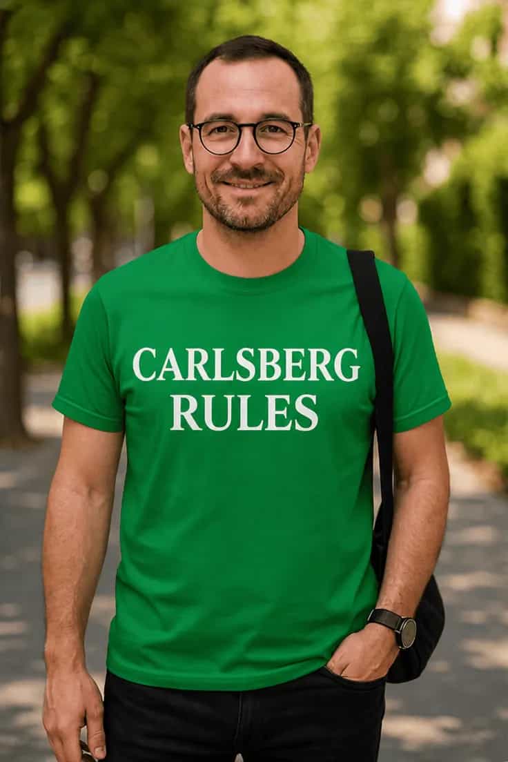 Sjov t-shirt Carlsberg rules