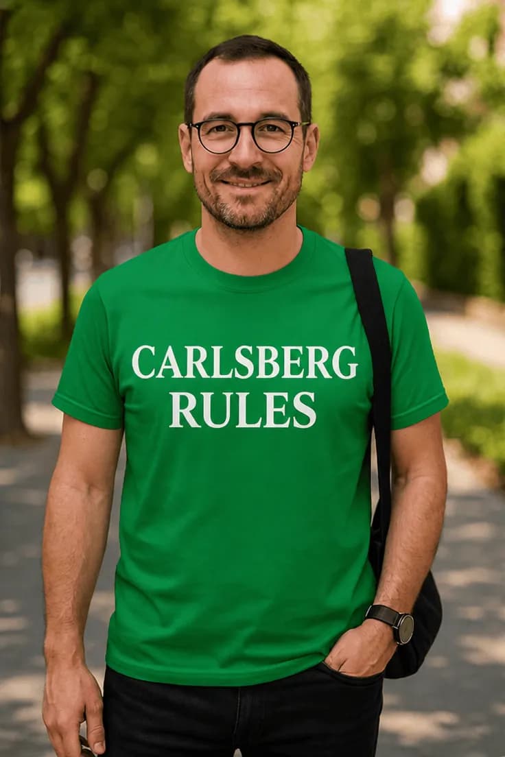 Sjov t-shirt Carlsberg rules