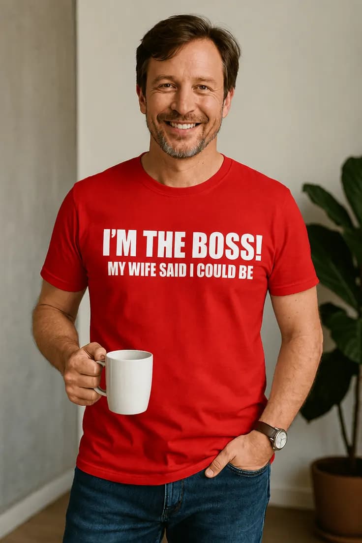 Sjov t-shirt Chefen med konens tilladelse