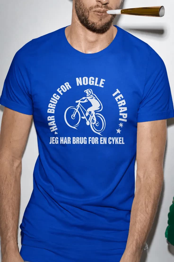 Sjov t-shirt Cykelterapi – NOGLE HAR BRUG FOR
