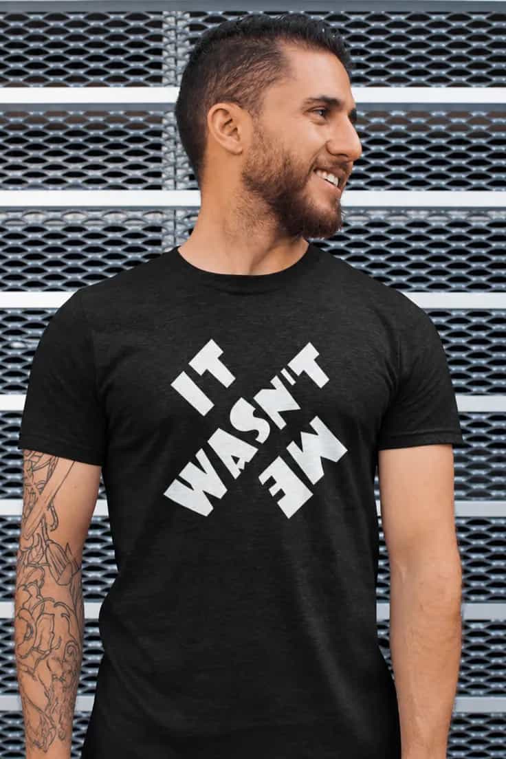 Sjov t-shirt Det var ikke mig
