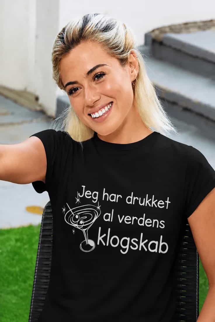 Sjov t-shirt Drak al verdens klogskab