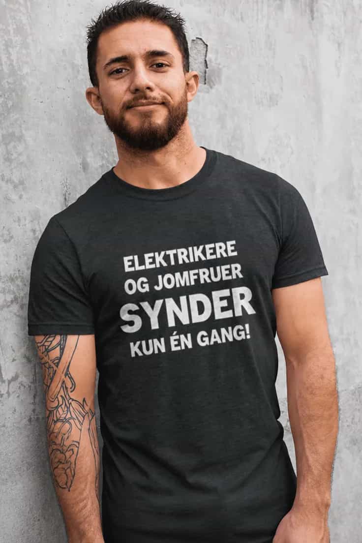 Sjov t-shirt Elektrikere og jomfruer