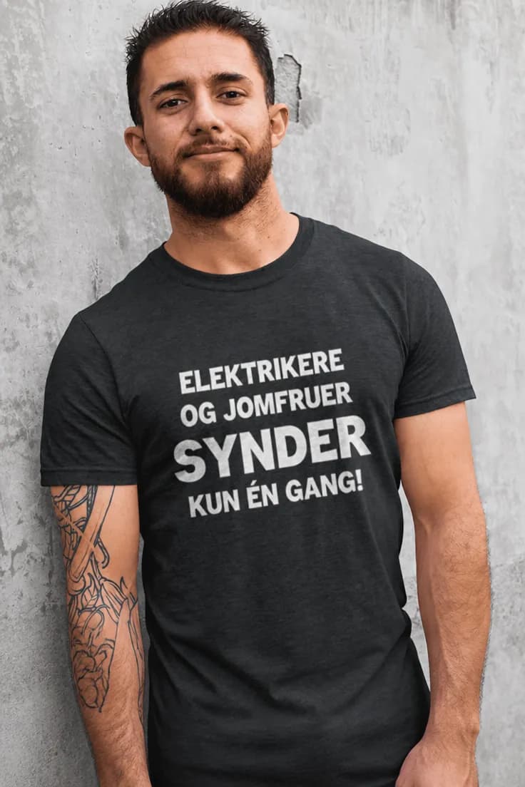 Sjov t-shirt Elektrikere og jomfruer