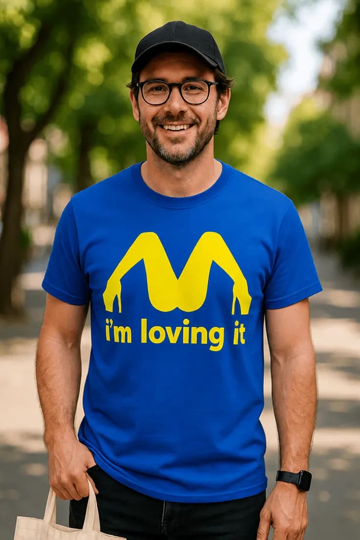 Sjov t-shirt Elsker det - M i'm loving it