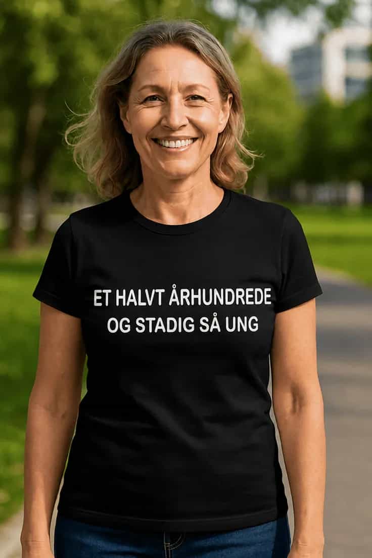 Sjov t-shirt Et halvt århundrede stadig ung