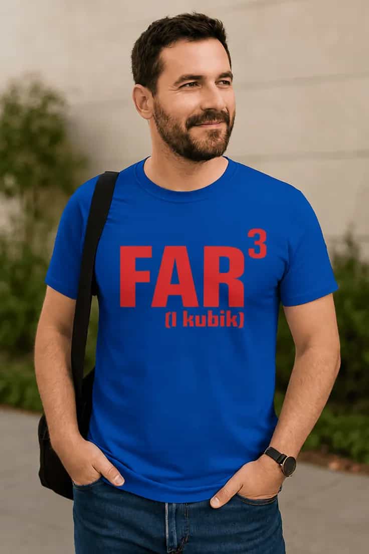 Sjov t-shirt Far i kubik – FAR³ (I KUBIK)