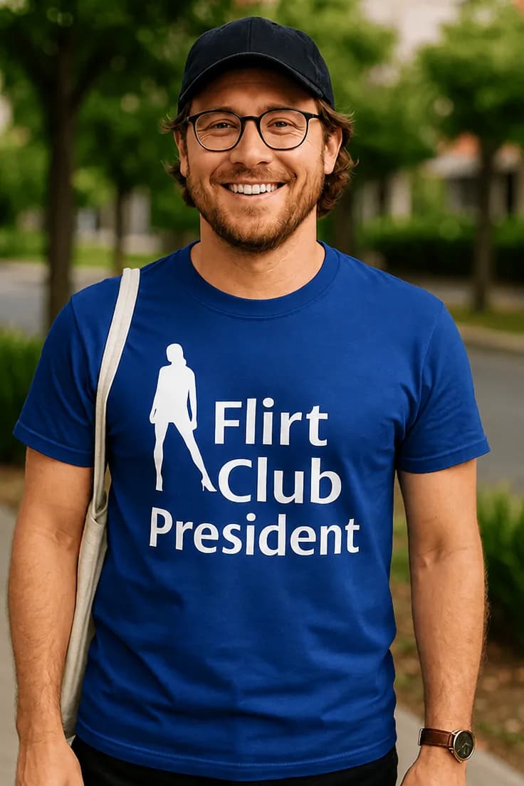 Sjov t-shirt Flirt club præsident - Flirt Club President