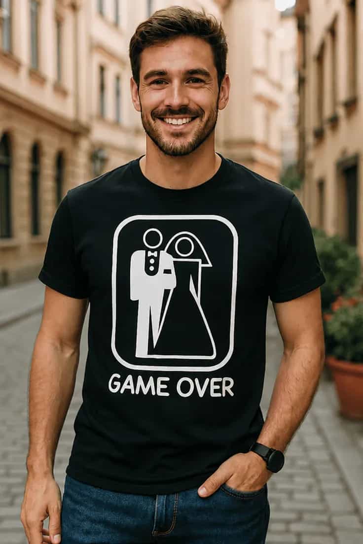 Sjov t-shirt Game over – GAME OVER
