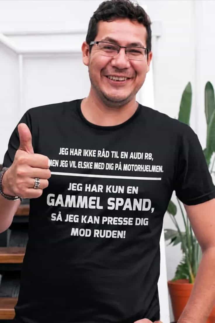 Sjov t-shirt Gammel spand – JEG HAR IKKE RÅD TIL EN AUDI