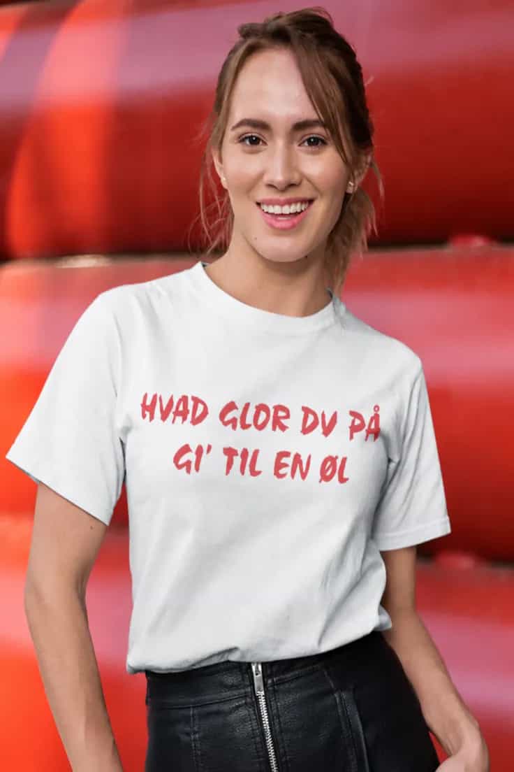Sjov t-shirt Giv en øl