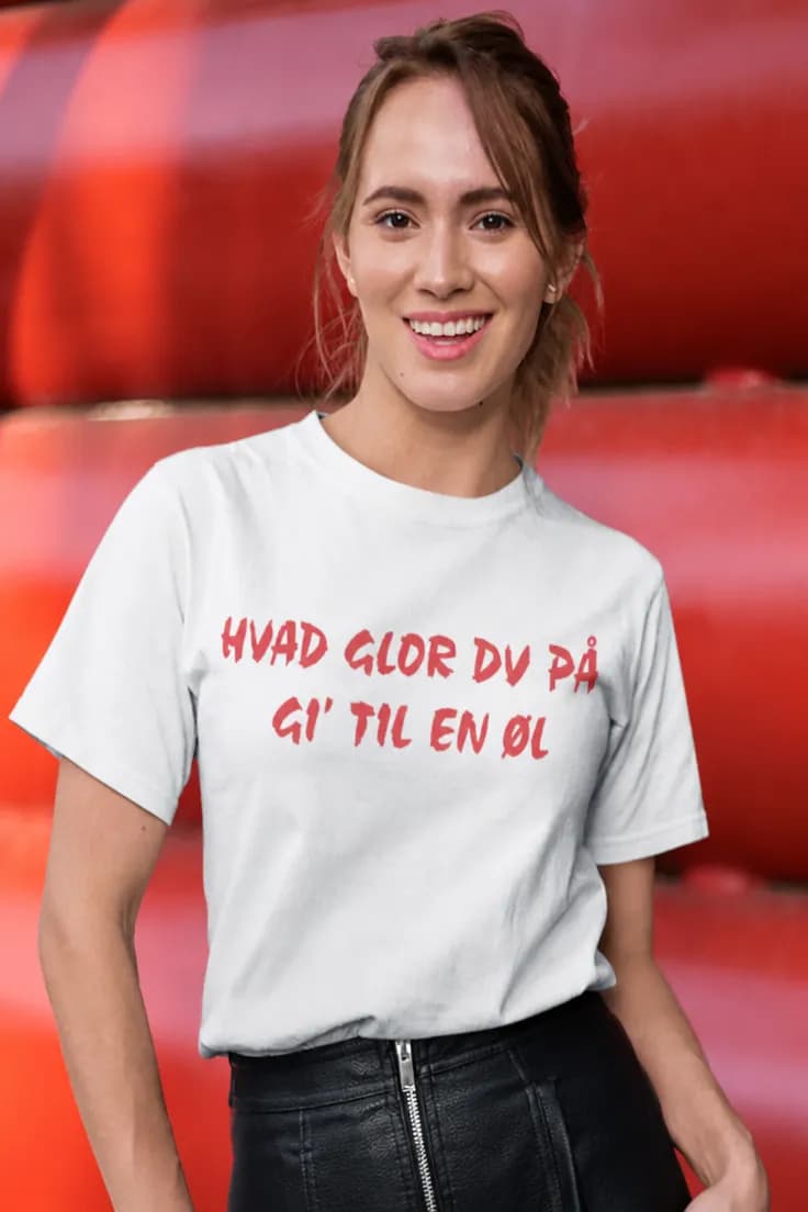 Sjov t-shirt Giv en øl