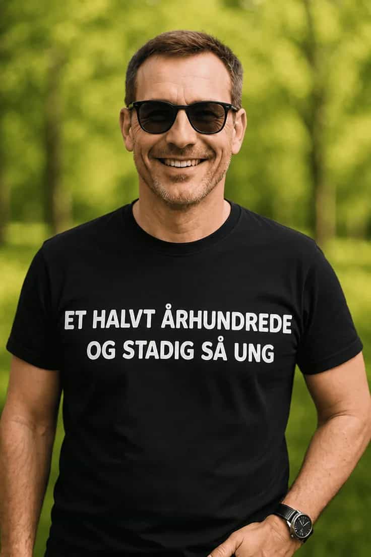Sjov t-shirt Halvt århundrede stadig ung