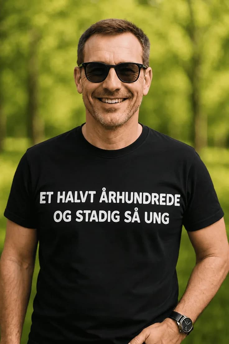 Sjov t-shirt Halvt århundrede stadig ung